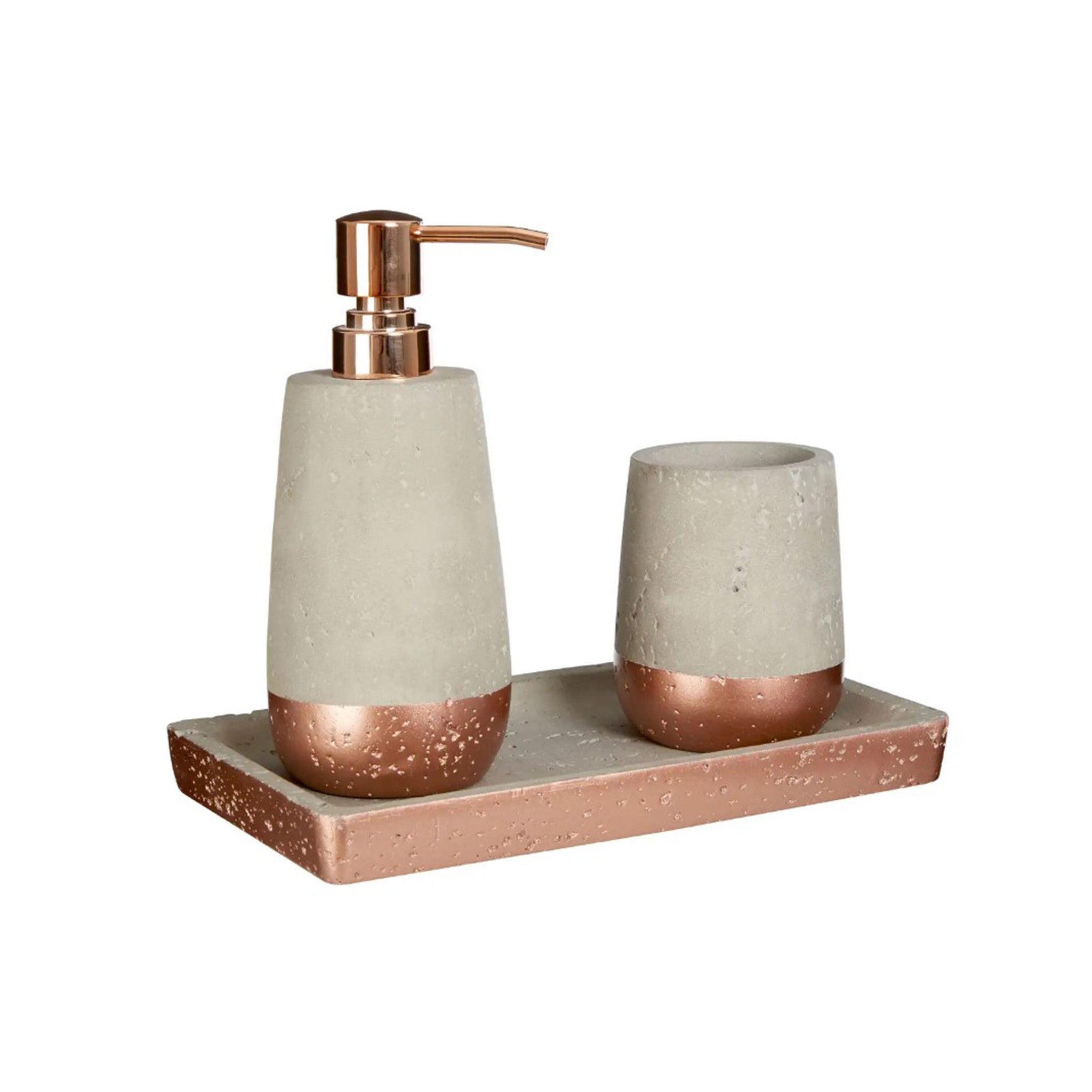 Concrete and Copper Bathroom Tray